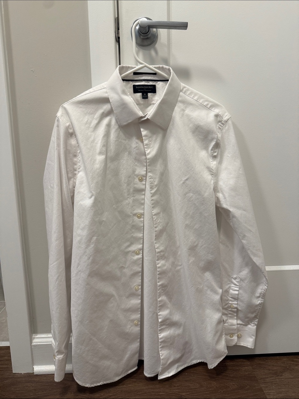 Banana Republic Men's White Dress Button-Down Shirt